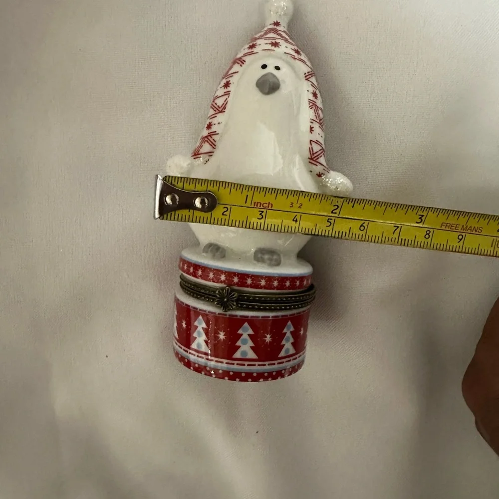 Pier 1 Red Ceramic Holiday Box 2 PCs new without tag